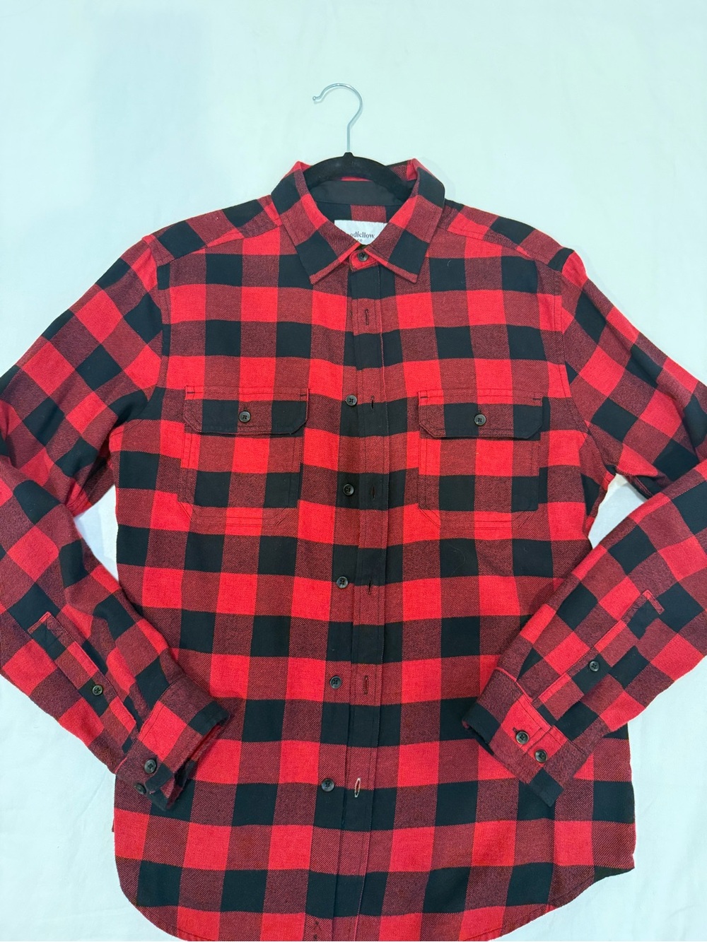 Goodfellow & Co Red and Black Buffalo Plaid Button-Down Shirt
